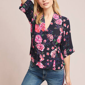 NWT Anthropologie Garden District Wrap Top XL